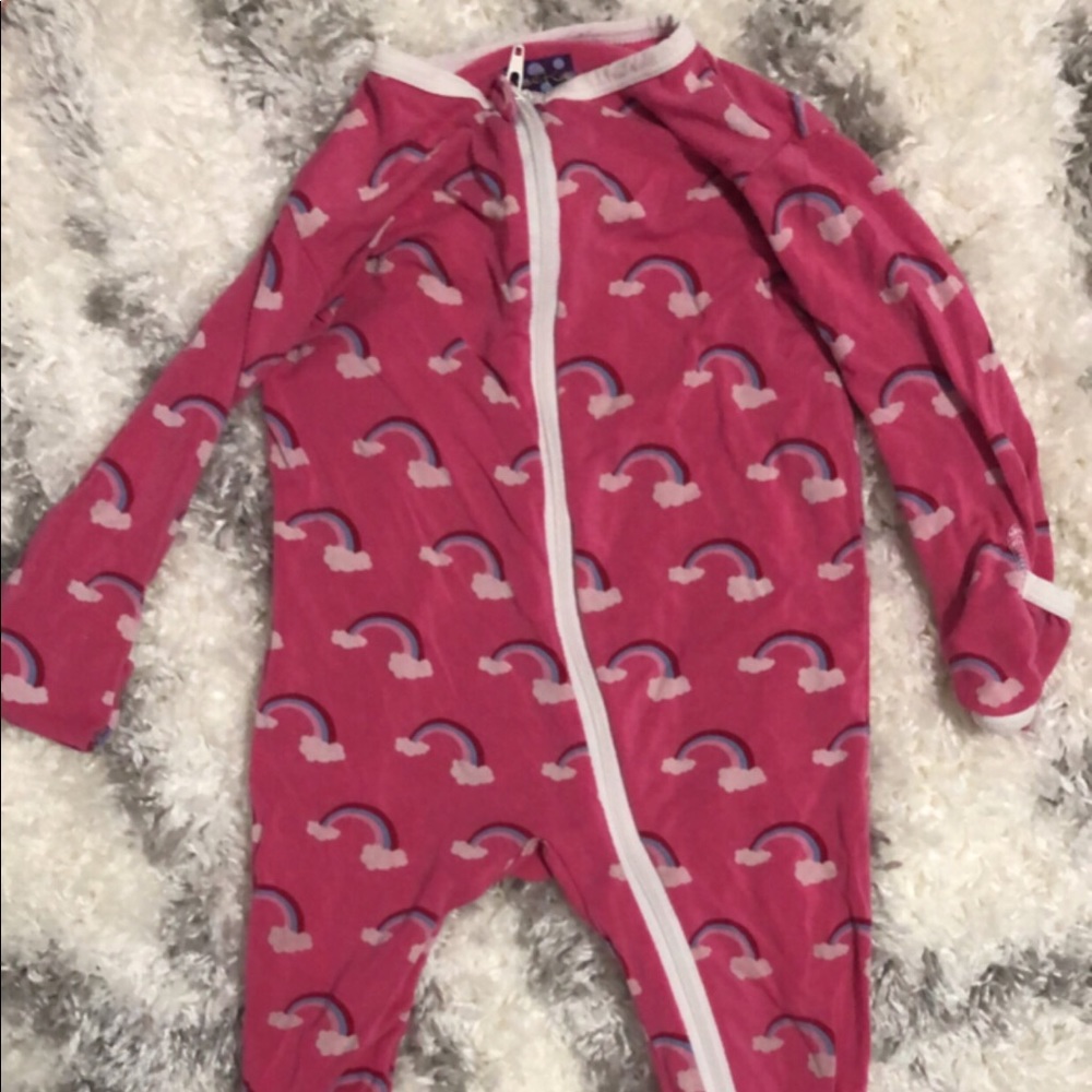 Kickee Pants rainbow footies